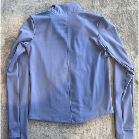 Nike One Dri-FIT Full-Zip Mid-Layer Top Womens Size S Blue Yoga Workout Jogger - Picture 5 of 6